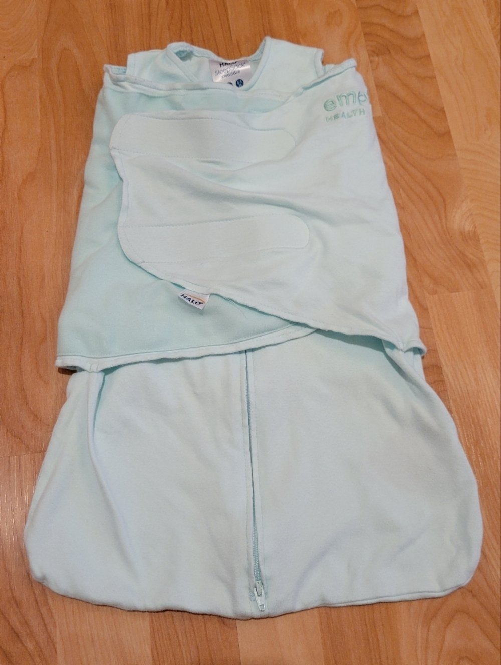 HALO Sleepsack Swaddle 100% Cotton Mint Size Newborn 0-3 Months
